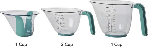 Vista 5 de KitchenAid KO298OSAQA - Jarras medidoras gourmet, juego de 3, azul turquesa