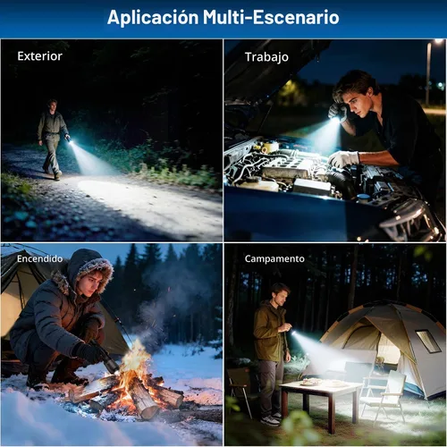Vista 6 de PHILIPS - Linternas recargables de alto lúmenes, 13000 lm, linterna profesional inteligente súper brillante con atenuación continua y memoria