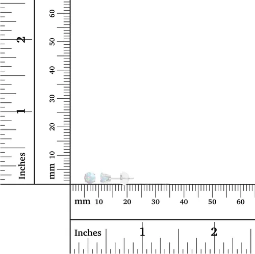 Vista 4 de Pendientes de tuerca de oro amarillo macizo de 10 quilates, blanco o rosa de 0.157in, piedra natal auténtica