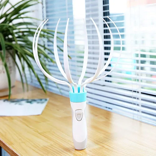 Vista 2 de 8 masajeadores rascador de cuero cabelludo, hormigueo de masaje eléctrico de cabeza de mano, rascador para relajación profunda, estimulación