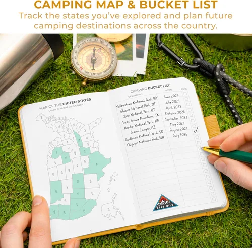 Vista 6 de Clever Fox CF Camping Journal (Amber Yellow, Pocket (3.7'' x 5.6''))