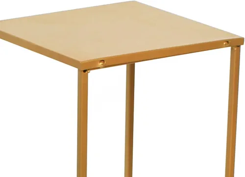 Vista 7 de Jarrones de columna para centros de mesa de boda, 3 piezas, soporte de flores de metal, jarrón alto dorado, estante geométrico rectangular