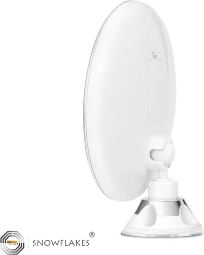 Vista 6 de Snowflakes - Espejo de maquillaje iluminado con 10 aumentos, ventosas y giro de 360°, control táctil, 3 modos de luz, ideal para el hogar, tocador