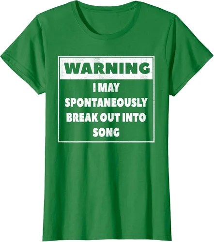 Vista 35 de Advertencia I may Spontaneously romper en canción camiseta