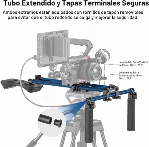 Vista 5 de NEEWER SR004 - Kit universal de aparejo de hombro de 16 pulgadas/40 cm Sistema de soporte estabilizador de cámara para videocámara DSLR