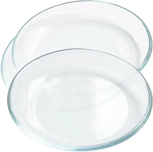 Vista 8 de Platos redondos de vidrio templado de 7 pulgadas, pequeños mini aperitivos, frutas, ensaladas y pasteles, juego de 3