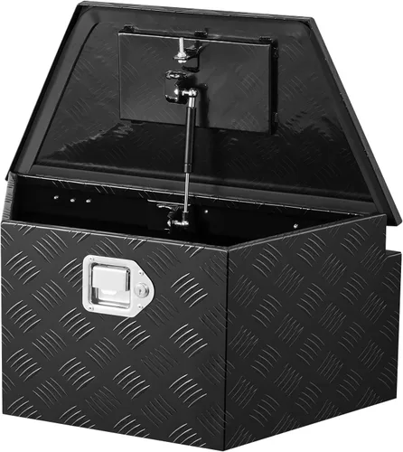Vista 9 de VEVOR Caja de lengua para remolque, caja de herramientas de lengua de remolque resistente, organizador de almacenamiento con cerradura y llaves