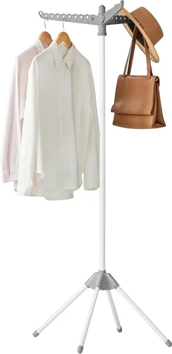 Vista 9 de SONGMICS Tendedero de secado de ropa, 61.6 pulgadas, 3 brazos giratorios Negro