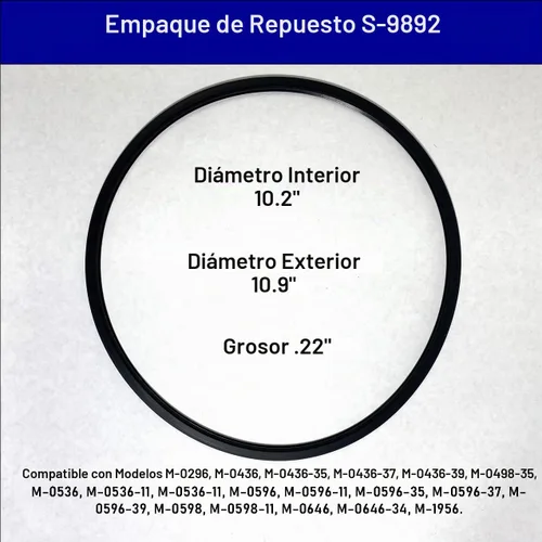 Vista 4 de S-9892 Junta de repuesto para ollas a presión Mirro & Mirro Matic Pieza original de Mirro Matic