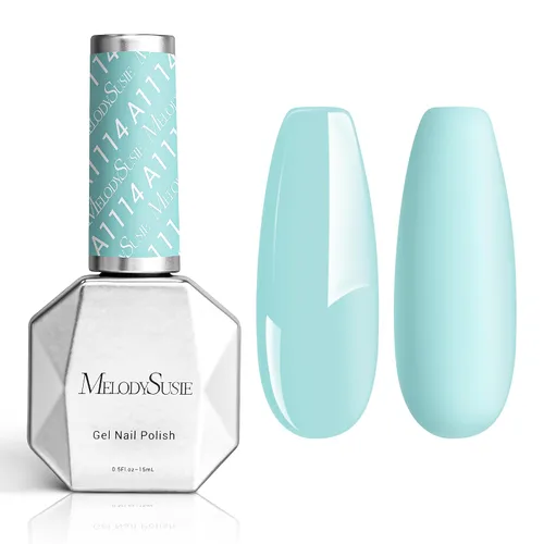 Vista 25 de MelodySusie - Esmalte de uñas en gel con brillo perla rosa brillante, 0.5 fl oz, efecto hilo, con acabado de concha rosa brillante, UV LED