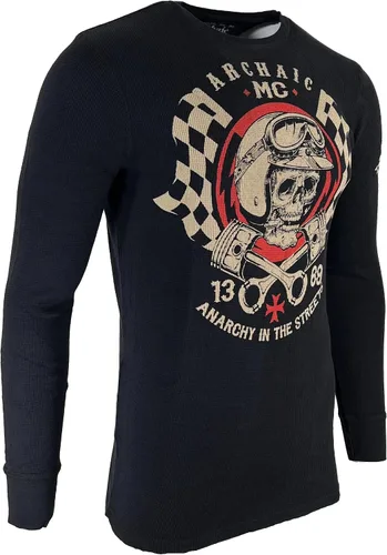 Vista 6 de Archaic by Affliction - Camisa térmica para hombre, inyector de combustible, color negro