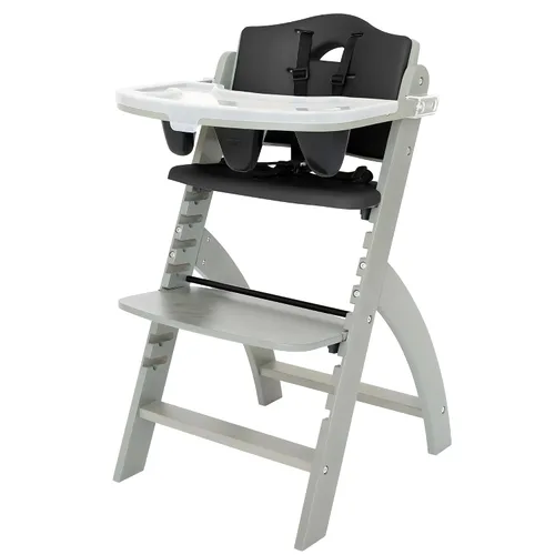 Vista 14 de Silla alta de madera Abiie Beyond Junior con bandeja - Trona ajustable y convertible para bebés y niños pequeños - De 6 meses a 113 kg - Resistente