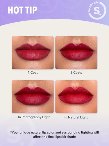 Vista 9 de SHEGLAM Dynamatte Boom Lápiz Labial Mate Impermeable de Larga Duración a Prueba de Transferencia Lápiz Labial - Un Plan Audaz