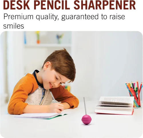 Vista 2 de Monkey Business Lollypop - Sacapuntas para niños, divertido sacapuntas manual para lápices de colores para niñas y niños, papelería