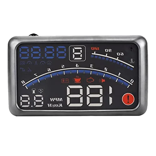 Vista 3 de KIMISS Velocímetro digital universal Heads Up Display MPH/KM/h Vehículo Smart HUD Display Digital Mini coche Dashboard Heads Up Parabrisas