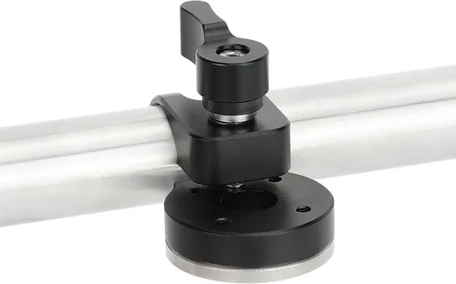 Vista 3 de CAMVATE Abrazadera de varilla de 0.748 in con roseta estilo ARRI (negro)