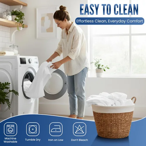 Vista 6 de LUX Décor - Protector de colchón de rizo completo 100 % impermeable, parte superior de tela de toalla suave, sin ruido, funda de colchón absorbente