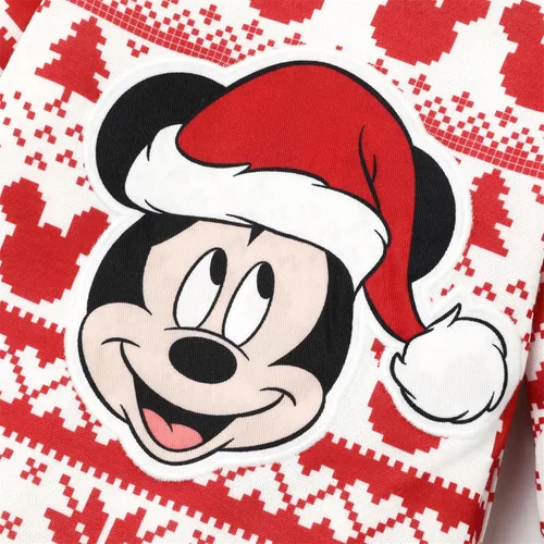 Vista 4 de Conjuntos familiares de Disney a juego para parejas, chaqueta de manga larga, sudadera Mommy and Me Minnie, color negro y rojo