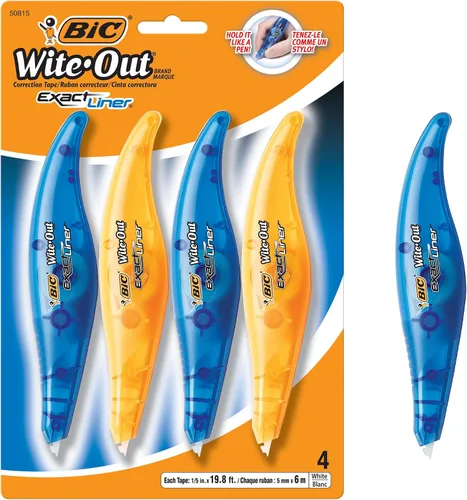 Vista 2 de BIC Wite-Out - Cinta correctora exacta (4 unidades) y cinta correctora pequeña (2 unidades)