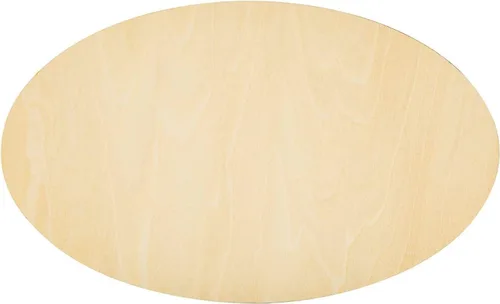 Vista 5 de GSXRB Rebanada ovalada de madera sin terminar (3 "x 6" x 0.1")