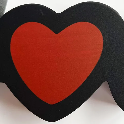 Vista 3 de Letrero de madera con letras para mostrador de gabinete, decoración de corazón, letrero de pared con palabras recortadas para colocar de pie