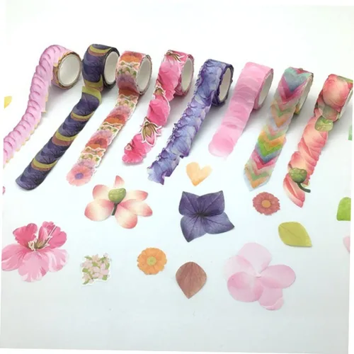 Vista 6 de EXCEART Pegatinas de arte floral pequeñas pegatinas de flores para cinta decorativa Washi 20 diseños