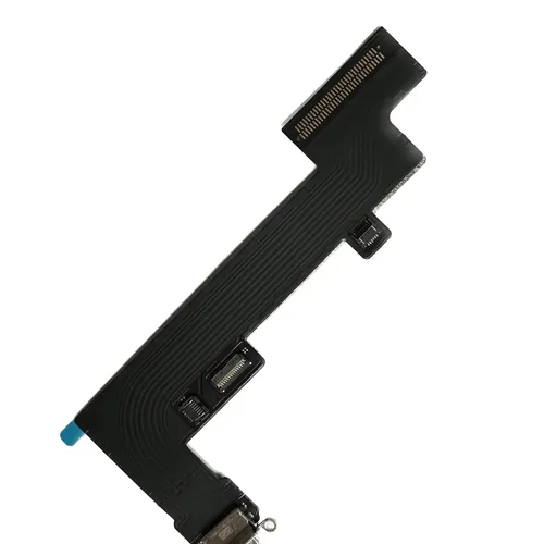 Vista 5 de Reemplazo del conector de base compatible con iPad Air 4 4ª/5 5ª generación de 10.9 pulgadas, puerto de carga de repuesto, cable flexible (negro)
