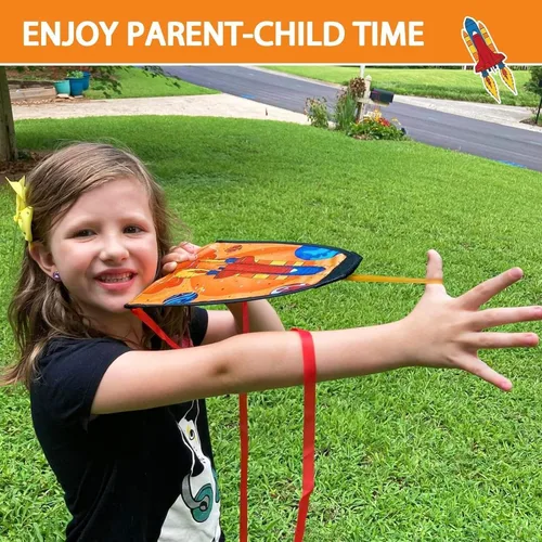 Vista 2 de 3 Pcs Mini Slingshot Kites - Thumb Ejection Kite Beach Toys Gift for Kids Teens Age 4-18 Years Old Easy to Fly Waterproof Stringless Beach Kite