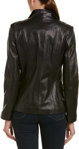 Vista 2 de Cole Haan womens Leather Wing Collared Jacket