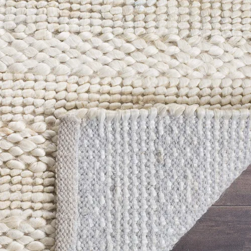 Vista 7 de SAFAVIEH Natural Fiber Collection - Alfombra decorativa de 2 x 3 pies, color lejía, yute hecho a mano, diseño trenzado tejido, ideal para entrada