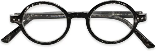 Vista 5 de Readers. com Gafas de lectura: el estilo redondo de Bookworm para hombres y mujeres Negro jaspeado