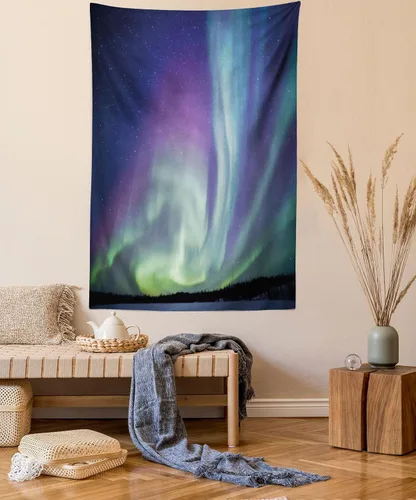 Vista 196 de Ambesonne Tapiz de arte afro, hombre negro fuerte con una corona de trazos impresión de pintura moderna, decoración de tela para colgar en la pared