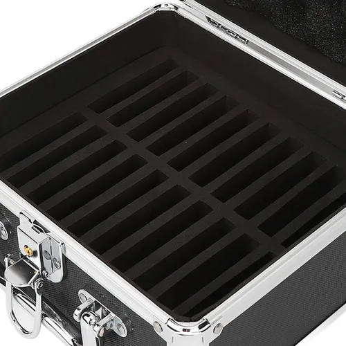 Vista 7 de Caja de almacenamiento de disco duro de 2.5 pulgadas, 20 bahías, caja de protección de disco duro de 2.5 pulgadas, funda de disco duro con mango
