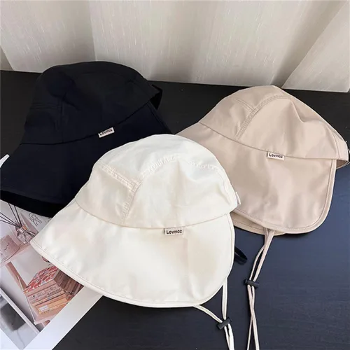 Vista 7 de Sombrero de sol para mujer de ala ancha con protección solar UPF 50+, para pesca, senderismo, exterior, verano, secado rápido Beige