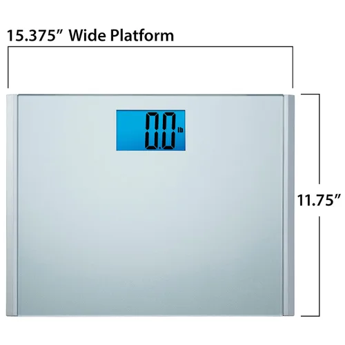 Vista 4 de Balanza de precisión digital de baño con plataforma ancha EatSmart, y tecnología Step-On, 440 libras