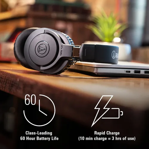 Vista 5 de Audio-Technica ATH-M20xBT Auriculares inalámbricos sobre la oreja, color negro