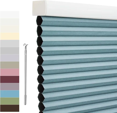 Vista 19 de Tonature Persianas Celulares de Tamaño Personalizado para Ventanas Cortinas Blackout sin Cordón Persianas Enrollables Protección UV Aislamiento