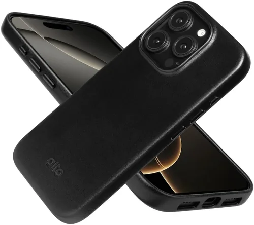 Vista 37 de alto Funda para teléfono compatible con iPhone 15 2023 y MagSafe, funda magnética de cuero italiano, funda protectora contra caídas de la serie Clop