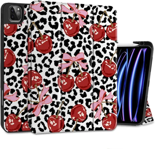 Vista 10 de MEEgoodo para iPad Pro M2 12.9 Funda 6ª/5ª/4ª/3ª Generación 2022 2021 2020 2018 con Soporte para Lápiz, Funda para Tablet con Parte Trasera de TPU