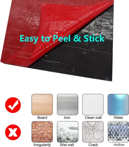 Vista 4 de Azulejo de 5 hojas para salpicaduras de despegar y pegar, adhesivo de metal autoadhesivo, azulejos de mosaico de aluminio cepillado para cocina