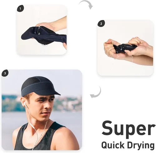 Vista 4 de Arcweg Gorras de ciclismo transpirables para debajo del casco, sombrero de bicicleta que absorbe el sudor, sombrero a