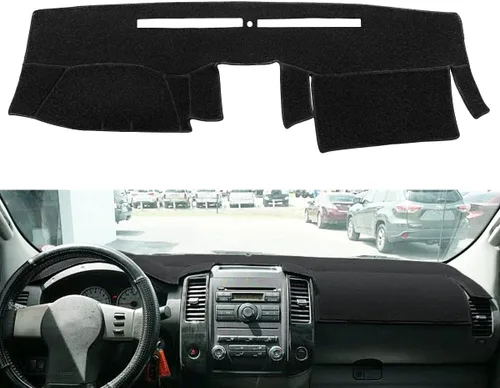 Vista 13 de Yiz Funda para salpicadero de ajuste personalizado para Nissan Frontier Xterra 2002 2003 2004 (Negro) J158