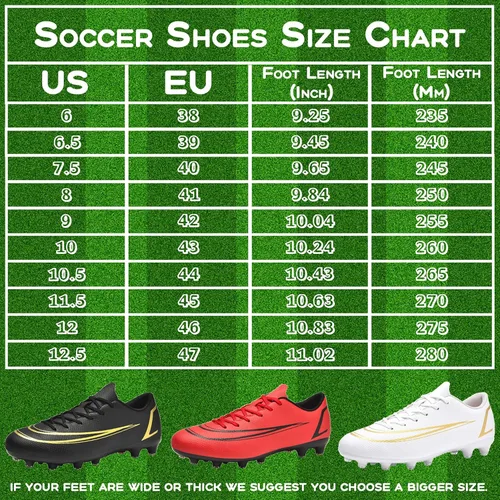 Vista 7 de Zapatos de fútbol para hombre con tacos de fútbol para terreno firme, zapatos de fútbol atléticos profesionales, para interiores y exteriores