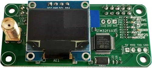 Vista 2 de AURSINC MMDVM Hotspot Board (V1.5.2) + Antena Soporte UHF VHF Soporte P25 DMR YSF DSTAR NXDN POCSAG para Raspberry Pi-Zero W, 2W, Pi 3, 3B, 3B+, 4