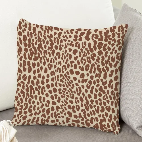 Vista 75 de Funda de cojín decorativa con estampado de guepardo verde peridoto para sofá, funda de almohada verde crema con estampado de leopardo con A-16