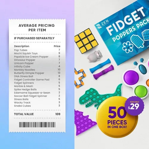 Vista 9 de Paquete de 50 juguetes para ansiedad, recuerdos de fiesta para niños de 8 a 12 años, rellenos de calcetines, juguetes sensoriales a granel