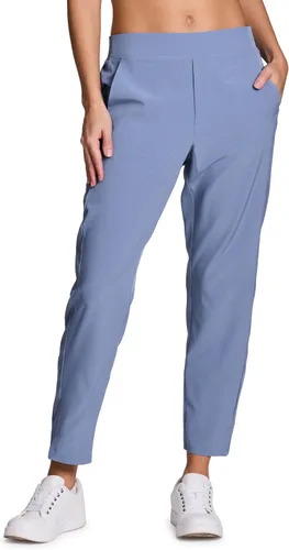 Vista 3 de RBX Pantalón de tobillo para mujer, de secado rápido, ligero, elástico, tejido, sin pinzas, pierna recta