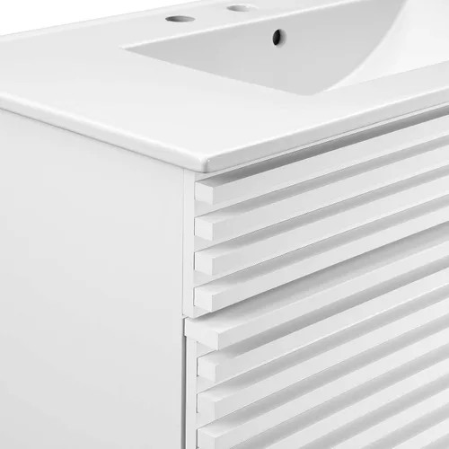 Vista 148 de Modway Render 23.5" tocador de baño en nogal (lavabo no incluido)