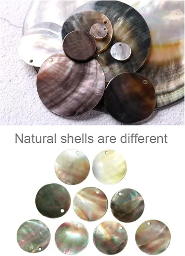 Vista 4 de Mismatch - Aretes de concha de abulón abstracta con diseño de asimétrica para mujeres y niñas, Metal, Sin incrustaciones