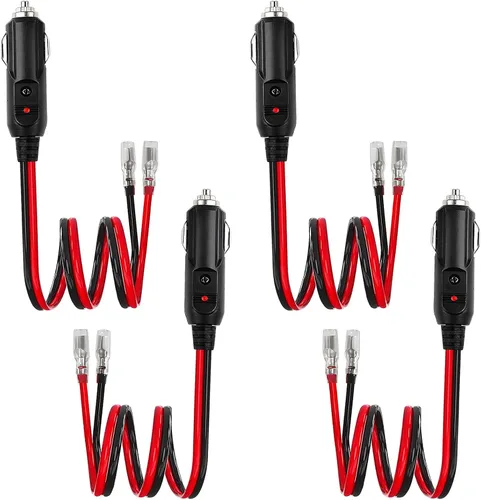 Vista 8 de Yourkar Enchufe macho para encendedor de cigarrillos con fusible, cable de enchufe de encendedor de cigarrillos de 12 V con cables, adaptador